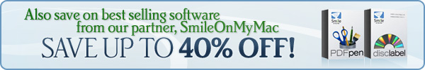 Save up to 40% on PDFpen, disclabel and more